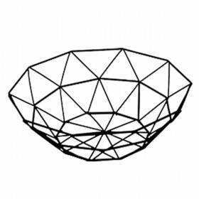 HOMie Φρουτιέρα Μεταλλική Μαύρη 27x25.5x9cm HOMie Φρουτιέρα Μεταλλική Μαύρη 27x25.5x9cm