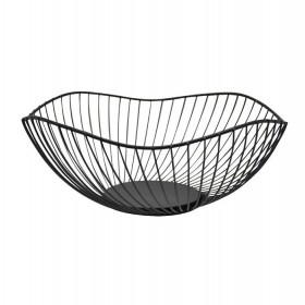 Ankor Φρουτιέρα Μεταλλική Μαύρη 25.5x25.5x10.5cm
