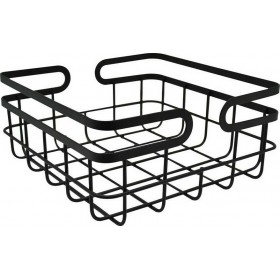 Ankor Φρουτιέρα Μεταλλική Μαύρη 26x26x12cm