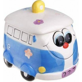 Μπισκοτιέρα Μπλε Κεραμική 19x15x17cm