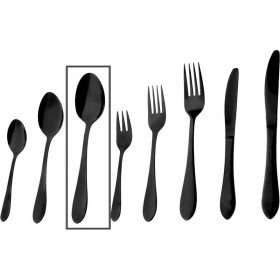 Espiel Prime Κουτάλι Φαγητού Ανοξείδωτο Μαύρο 20cm CUB103