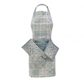 Click Ποδιά Κουζίνας με Γάντι και Πιάστρα σε Γκρι Χρώμα 6-60-121-0021