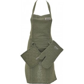 Click Ποδιά Κουζίνας με Γάντι και Πιάστρα σε Πράσινο Χρώμα 6-60-803-0001 3τμχ