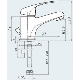 Pyramis Sonia Αναμεικτική Μπαταρία Νιπτήρα ΑσημίΚωδικός: 090925901 