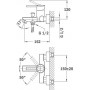 Teka Ares B.270.XP Αναμεικτική Μπαταρία Μπανιέρας Πλήρες Σετ Ασημί