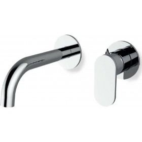 Armando Vicario Slim 500045-100 Σετ Μίκτης &amp Στόμιο Εντοιχισμού Νιπτήρα 1 Εξόδου Inox Chrome