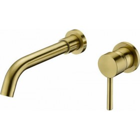 Karag Artemis 911-P Σετ Μίκτης &amp Στόμιο Εντοιχισμού Νιπτήρα 1 Εξόδου Inox Oro