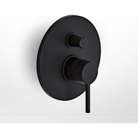 Eurorama Tonda 145030-400 Μίκτης Μπαταρίας Εντοιχισμού Ντουζιέρας 2 Εξόδων Black Matt