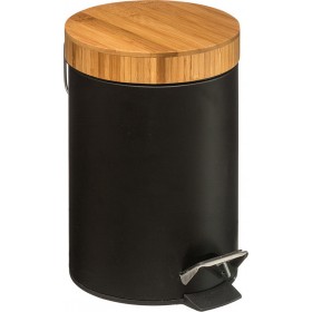 Pakoworld Dustbin Μεταλλικό Καλαθάκι Μπάνιου 3lt Black Oak