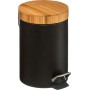 Pakoworld Dustbin Μεταλλικό Καλαθάκι Μπάνιου 3lt Black Oak
