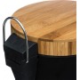 Pakoworld Dustbin Μεταλλικό Καλαθάκι Μπάνιου 3lt Black Oak