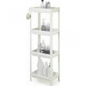 Ankor 809615 Επιδαπέδια Ραφιέρα Μπάνιου Πλαστική με 4 Ράφια 35.5x23x100cm