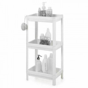 Sidi Home Bianco 3642138083 Επιδαπέδια Ραφιέρα Μπάνιου Πλαστική με 3 Ράφια 35x23x70cm