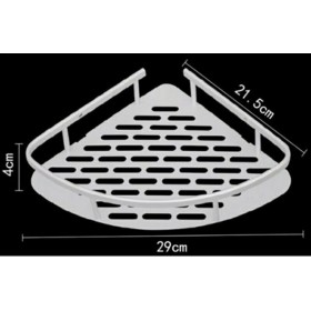 81003CRN50SL Γωνιακή Επιτοίχια Ραφιέρα Μπάνιου Μεταλλική με 1 Ράφι 21.5x29x4cm