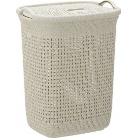 Inart 6-65-220-0002 Καλάθι Απλύτων Πλαστικό 44x35x57cm Μπεζ