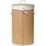 Eurocasa 8710195 Καλάθι Απλύτων Bamboo 35x35x60cm Καφέ