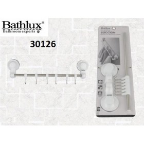 Bathlux Άγκιστρο Μπάνιου Μονό με Βεντούζα ​42.2x12.8cm ΑσημίΚωδικός: 30126 