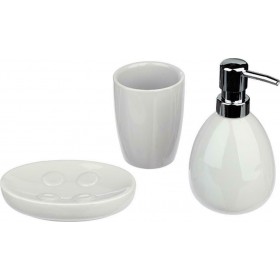 Pakoworld Igor 199-000111 Σετ Μπάνιου Κεραμικό Λευκό 3τμχ