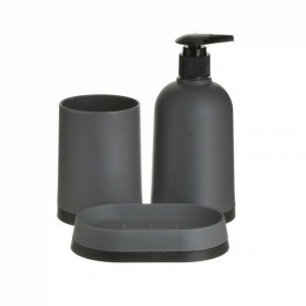 Inart 6-65-508-0046 Σετ Μπάνιου Πλαστικό Γκρι 3τμχ