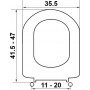 Elvit D-Shape Καπάκι Λεκάνης από Βακελίτη 41.5-47x35.5cm ΛευκόΚωδικός: 0015 