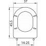 Elvit Aretusa Καπάκι Λεκάνης Πλαστικό 45.5x37cm ΛευκόΚωδικός: 1247 