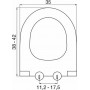 Elvit 0407 Καπάκι Λεκάνης Soft Close από Βακελίτη 38-42x35cm Λευκό
