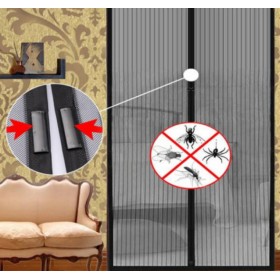 Αυτοκόλλητη Σίτα Πόρτας Μαγνητική Μαύρη 220x150cm 28003DAC00BK