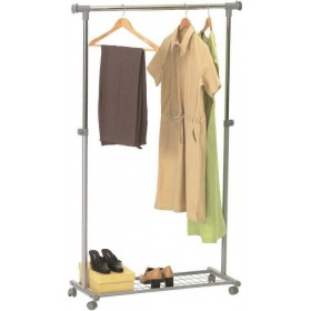 Polihome Piero Τροχήλατη Κρεμάστρα Δαπέδου από Μέταλλο σε Ασημί Χρώμα 150x44x180cmΚωδικός: 16226999 