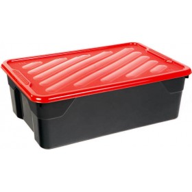 Homeplast Nak Πλαστικό Κουτί Αποθήκευσης με Καπάκι Μαύρο 60x40x19cm