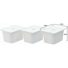 Click Πλαστικό Κουτί Αποθήκευσης με Καπάκι Λευκό - Ιβουάρ 40x23x23cm 3τμχΚωδικός: 6-70-794-0001 
