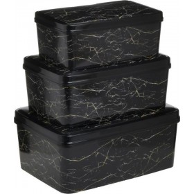 Click Πλαστικό Κουτί Αποθήκευσης με Καπάκι Μαύρο 28x20cm 3τμχΚωδικός: 6-70-558-0005 