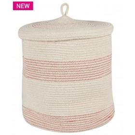 Kentia Cestino 221 Καλάθι Αποθήκευσης Υφασμάτινο με Καπάκι Ροζ 40x40x45cm