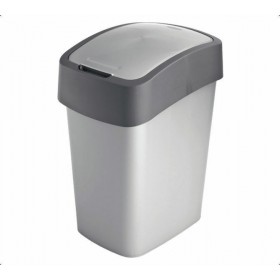 Curver Pacific Flip Κάδος Απορριμμάτων Πλαστικός Ανθρακί-Ασημί 50lt