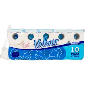 Maxi Χαρτί Υγείας Velour 10 Ρολά 125gr 3 φύλλα Maxi Χαρτί Υγείας Velour 10 Ρολά 125gr 3 φύλλα