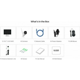 Annke Ολοκληρωμένο Σύστημα CCTV Wi-Fi με Οθόνη και 4 Ασύρματες Κάμερες WL400