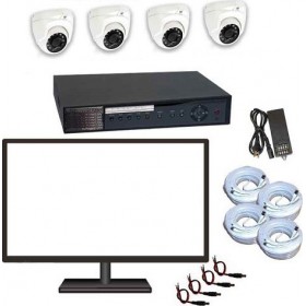 Ολοκληρωμένο Σύστημα CCTV με Οθόνη και 4 Κάμερες Ενσύρματο TR-671482