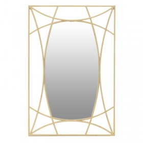 Inart Καθρέπτης Τοίχου με Χρυσό Μεταλλικό Πλαίσιο 90x60cmΚωδικός: 3-95-161-0010 