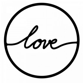 Pakoworld Διακοσμητικό Τοίχου από Μέταλλο Love 45x0.5x45cm Pakoworld Διακοσμητικό Τοίχου από Μέταλλο Love 45x0.5x45cm