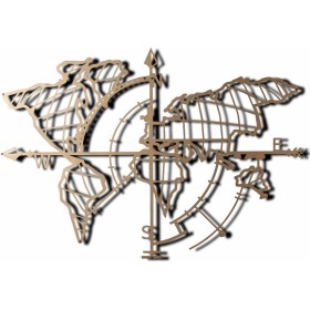 HomeMarkt Διακοσμητικό Τοίχου από Μέταλλο 95x1.5x65cm HomeMarkt Διακοσμητικό Τοίχου από Μέταλλο 95x1.5x65cm