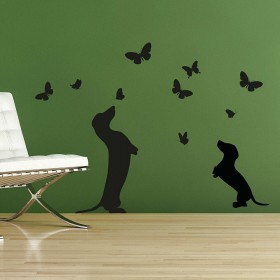 Διακοσμητικό Αυτοκόλλητο Τοίχου Bassotto Βινυλίου Ango