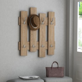 HomeMarkt Κρεμάστρα Τοίχου Ξυλινη 16 Θέσεων Φυσικό 64x4x79cm