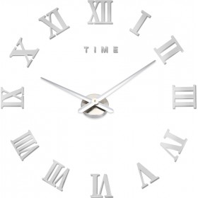 Ρολόι Τοίχου Αυτοκόλλητο Mirror Roman Do It Yourself (Διάσταση Αριθμών 12cm) Πλαστικό 120cm