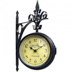 Inart Ρολόι Τοίχου Μεταλλικό Αντικέ 25cm