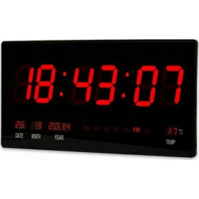 Ρολόι Τοίχου Ψηφιακό JH-4622 Πλαστικό Μαύρο 45x21cm