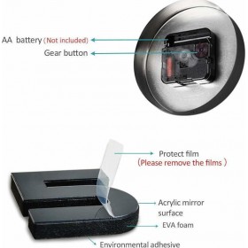 Ρολόι Τοίχου Αυτοκόλλητο Hour Do It Yourself Black (Διάσταση Αριθμών 12cm) Πλαστικό