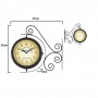 Inart Ρολόι Τοίχου Μεταλλικό Αντικέ 37x33cm