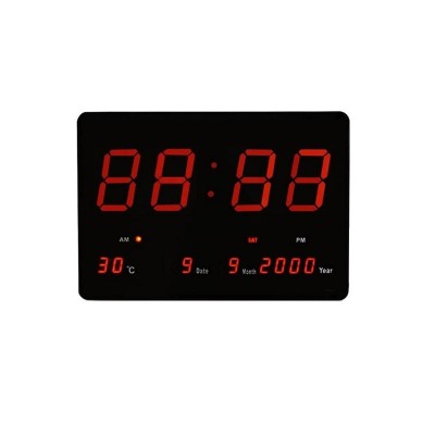 Ρολόι Τοίχου Ψηφιακό Πλαστικό 46x32cm