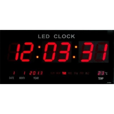 Ρολόι Τοίχου Ψηφιακό Με Φωτισμό LED Πλαστικό 24x15cm