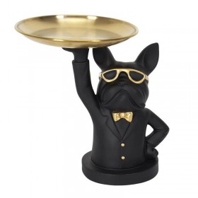 The Home Deco Factory Διακοσμητικό Σκυλάκι Πολυρητίνης Δίσκο 21x21x18cm