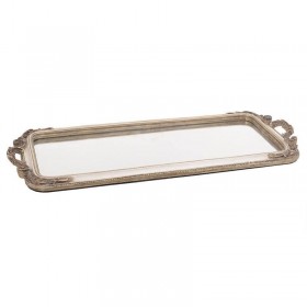 Inart Δίσκος/Καθρέπτης Polyresin Εκρού/Χρυσός 50x22x3cm Inart Δίσκος/Καθρέπτης Polyresin Εκρού/Χρυσός 50x22x3cm